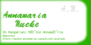 annamaria mucke business card